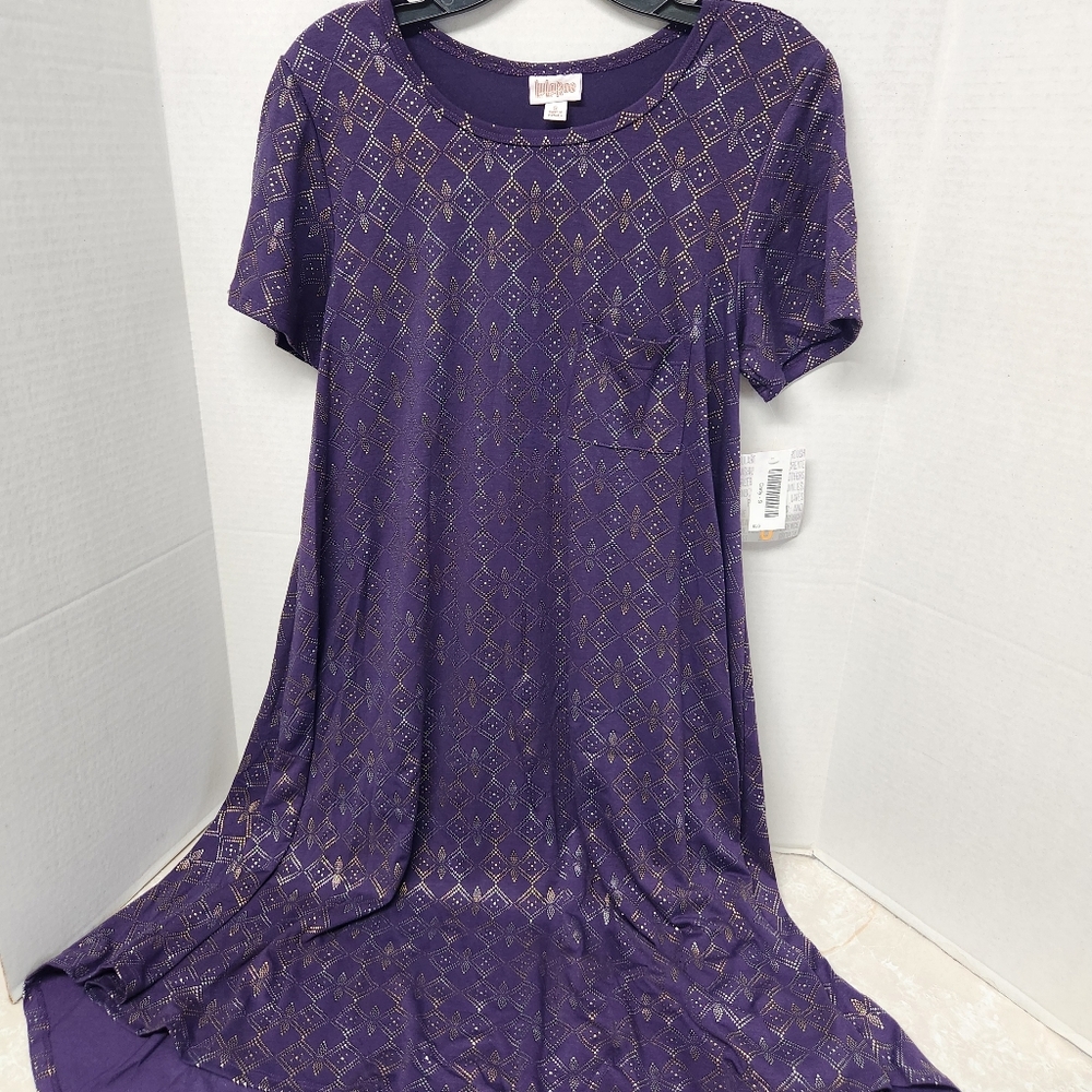 Lularoe Elegant Carly Small New Purple Gold